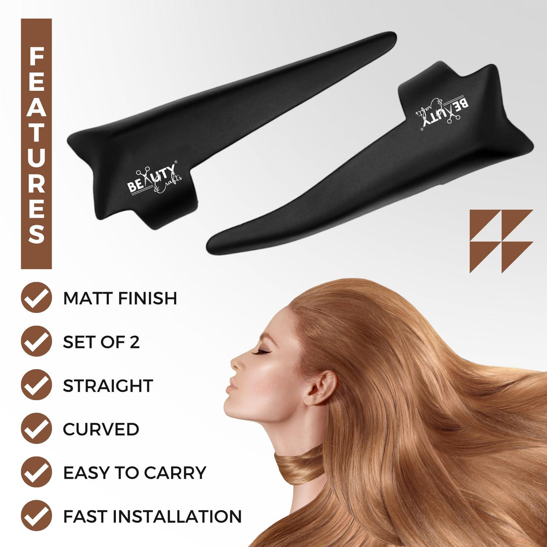 Black Pro Hair Parting Rings – 2PC Set