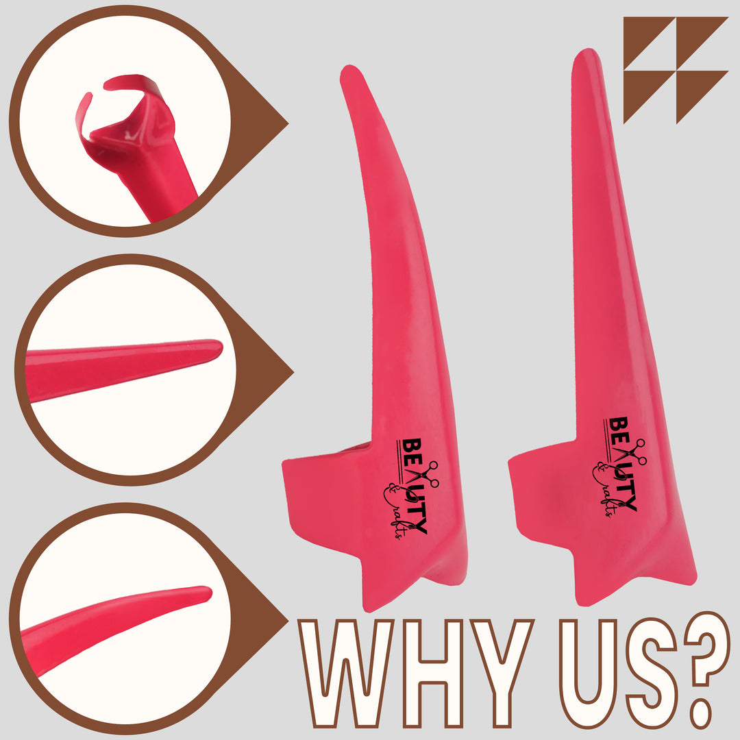 ProPart 2PC Stainless Steel Hair Sectioning Rings – Pink