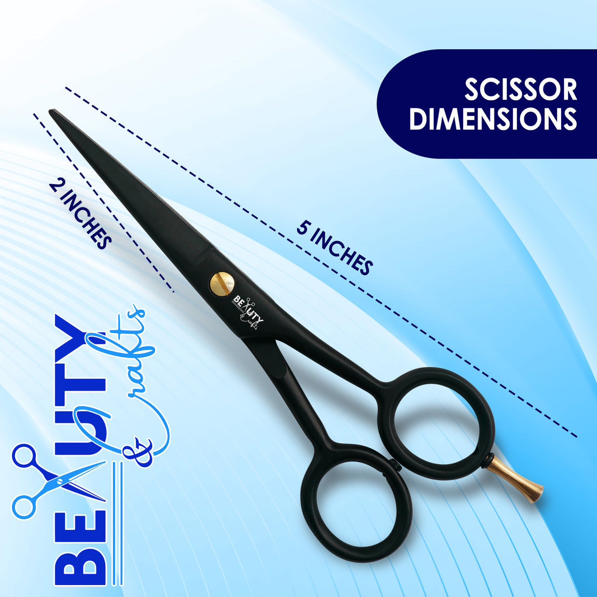 BlackEdge 5” German Beard & Mustache Scissors – Grooming Set