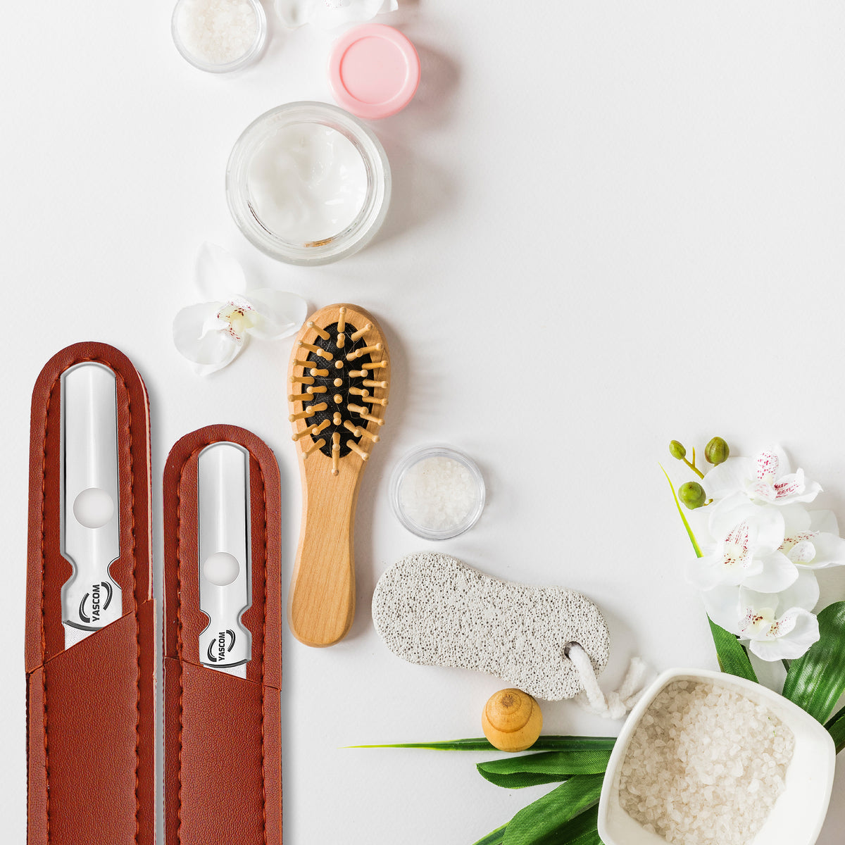 EliteEdge 2PC Nail File Set – Stainless Steel & Leather Case